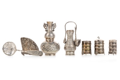 Lot 1562 - GROUP OF ASIAN SILVER ITEMS