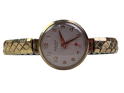 Lot 791 - LADY'S MAJEX INCABLOCK GOLD BRACELET WATCH