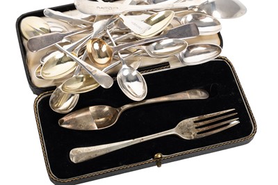 Lot 1068 - COLLECTION OF SILVER FLATWARE