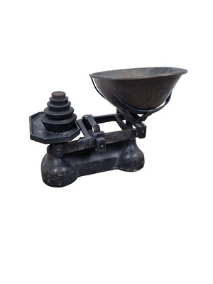 Lot 688 - SET OF GREENGROCERS' VINTAGE SCALES