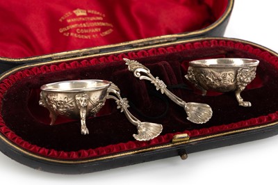 Lot 1070 - PAIR OF VICTORIAN SILVER TABLE SALTS