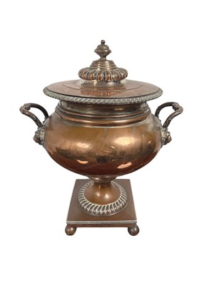 Lot 1559 - COPPER LIDDED VESSEL