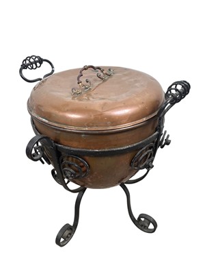 Lot 1561 - COPPER COAL BUCKET/FIRESIDE BIN