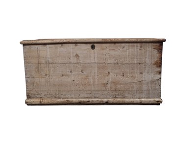 Lot 705 - STRIPPED PINE BLANKET CHEST