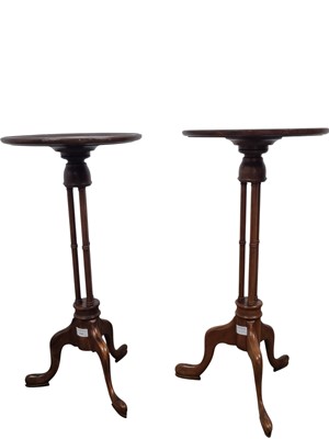 Lot 1549 - PAIR OF REPRODUCTION MAHOGANY WINE TABLES