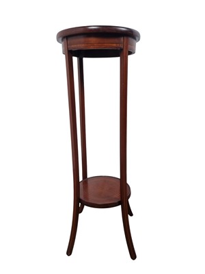 Lot 812 - EDWARDIAN INLAID MAHOGANY PLANT STAND