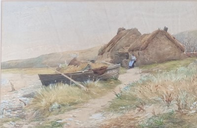 Lot 710 - BRITISH SCHOOL RURAL SCENE WATERCOLOUR