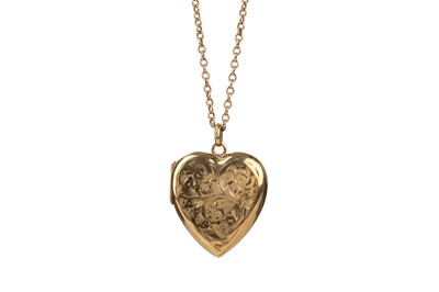 Lot 536 - HEART SHAPED LOCKET ON CHAIN