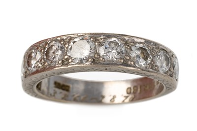 Lot 540 - DIAMOND HALF ETERNITY RING