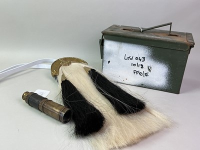 Lot 75 - BRASS MOUNTED SPORRAN