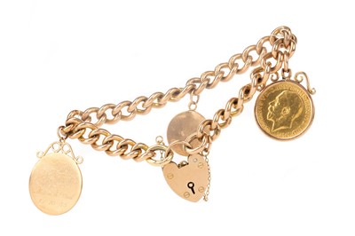 Lot 545 - GOLD CHARM BRACELET