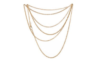 Lot 546 - GOLD GUARD CHAIN