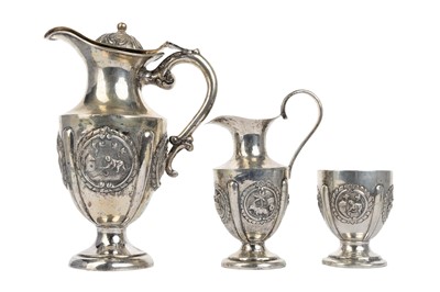 Lot 1072 - MEXICAN SILVER EWER