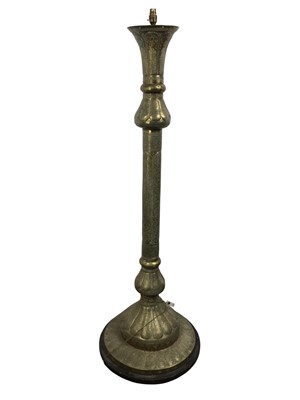 Lot 1570 - MIDDLE EASTERN BRASS FLOOR LAMP