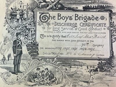 Lot 136 - BOYS' BRIGADE DISCHARGE CERTIFICATE