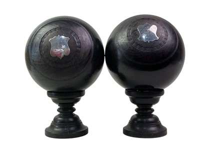 Lot 148 - PAIR OF PRESENTATION LAWN BOWLS