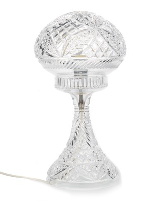 Lot 527 - CRYSTAL MUSHROOM LAMP