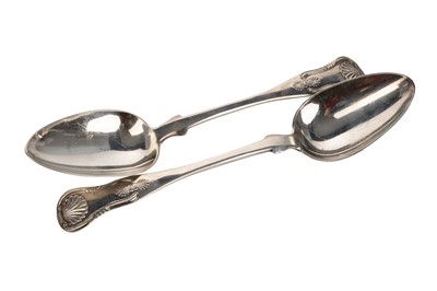 Lot 1082 - PAIR OF VICTORIAN SCOTTISH SILVER SERVING SPOONS
