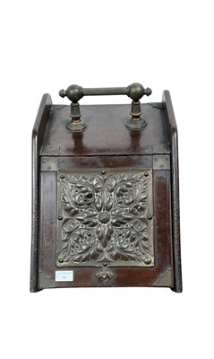 Lot 56 - LATE VICTORIAN MAHOGANY COAL SCUTTLE