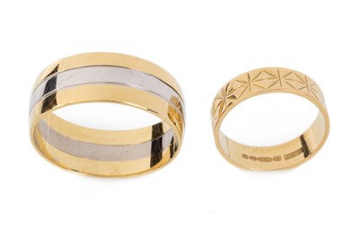 Lot 561 - TWO WEDDING BANDS