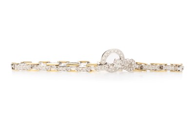 Lot 564 - DIAMOND BICOLOUR BRACELET