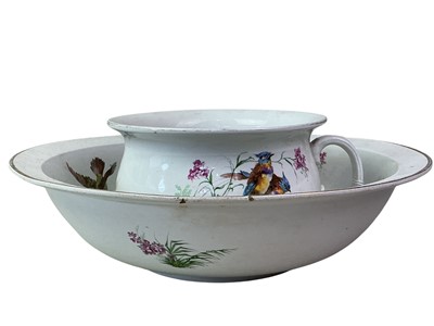 Lot 13 - PAIR OF CHAMBER POTS AND A BASIN