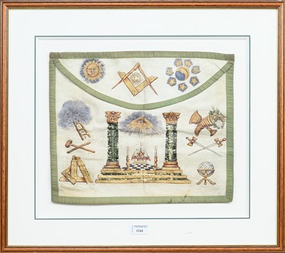 Lot 1791 - INTERESTING VICTORIAN MASONIC APRON