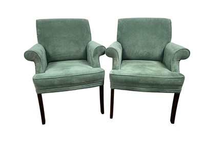 Lot 470a - FOUR WINGBACK ARMCHAIRS