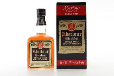 Lot 311 - ABERLOUR-GLENLIVET 9 YEAR OLD 1970S 26 2/3 FL OZ