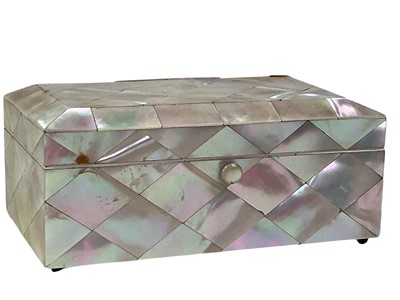 Lot 176 - MOTHER OF PEARL CASKET