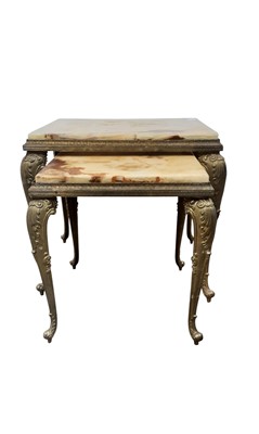 Lot 42 - ONYX NEST OF TWO TABLES