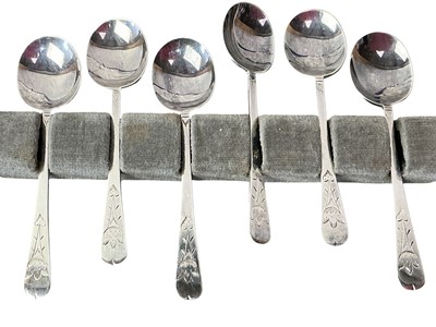 Lot 60 - SET OF SIX SILVER SPOONS