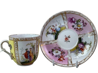 Lot 53 - TWO DRESDEN PART TEA SERVICES