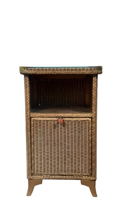 Lot 63 - LLOYD LOOM STYLE BEDSIDE CABINET