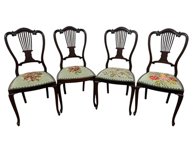 Lot 62 - SET OF FOUR MAHOGANY CHAIRS