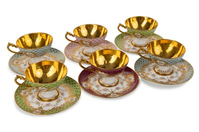 Lot 1246 - ROYAL VIENNA AND DRESDEN PORCELAIN PART TEA SERVICE