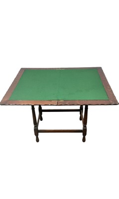 Lot 40 - OAK CARD TABLE
