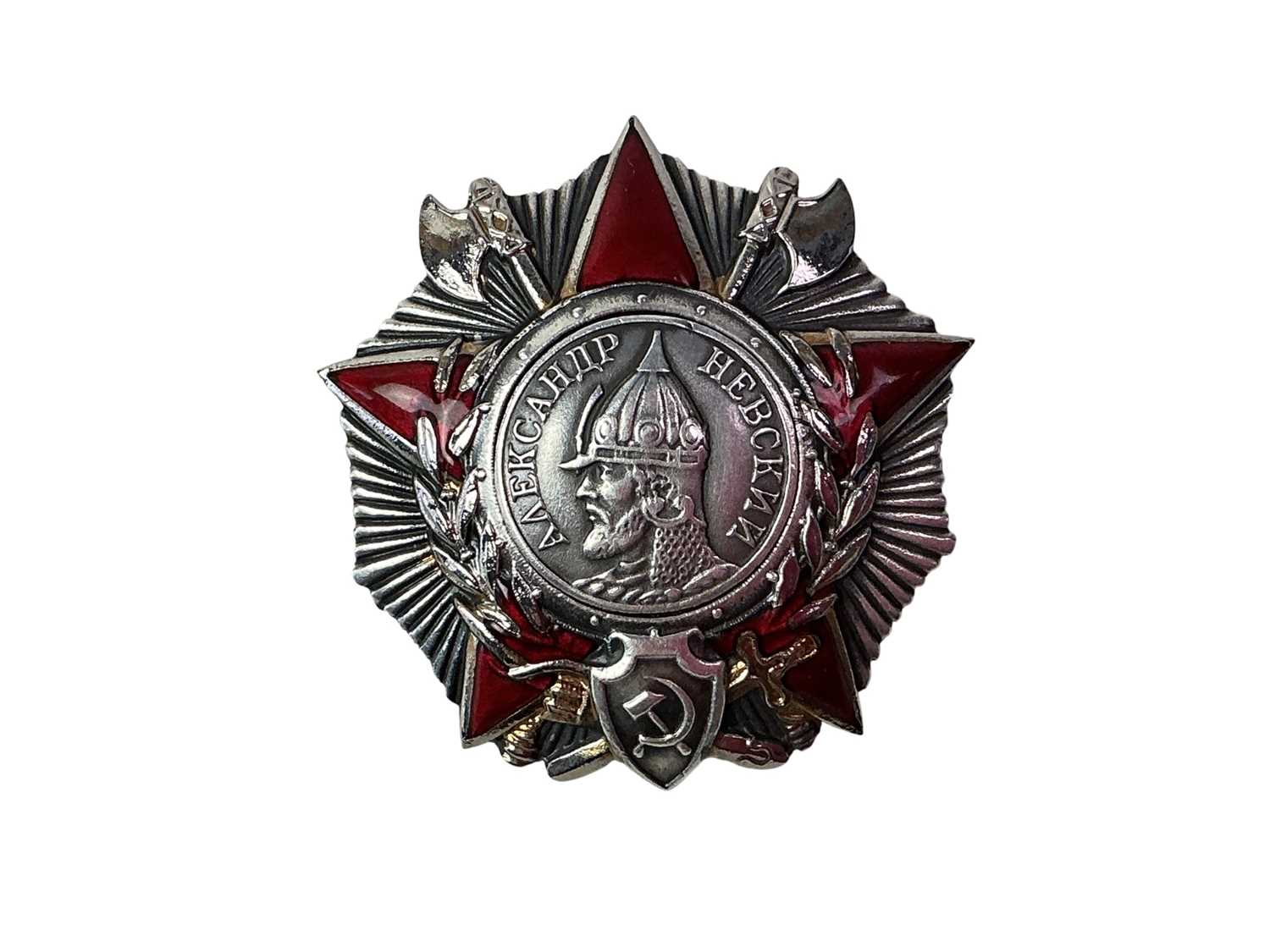 Lot 89 - SOVIET ORDER OF ALEXANDER NEVSKY MEDAL