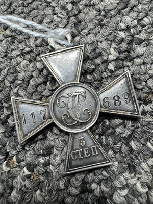 Lot 97 - RUSSIAN IMPERIAL CROSS OF ST. GEORGE MEDAL