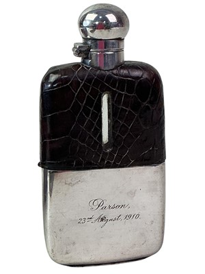 Lot 85 - EDWARDIAN HIP FLASK