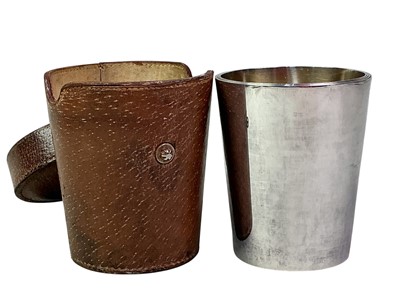 Lot 25 - TWO SILVER TEA STRAINERS