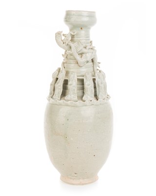 Lot 1581 - CHINESE FUNERARY VASE