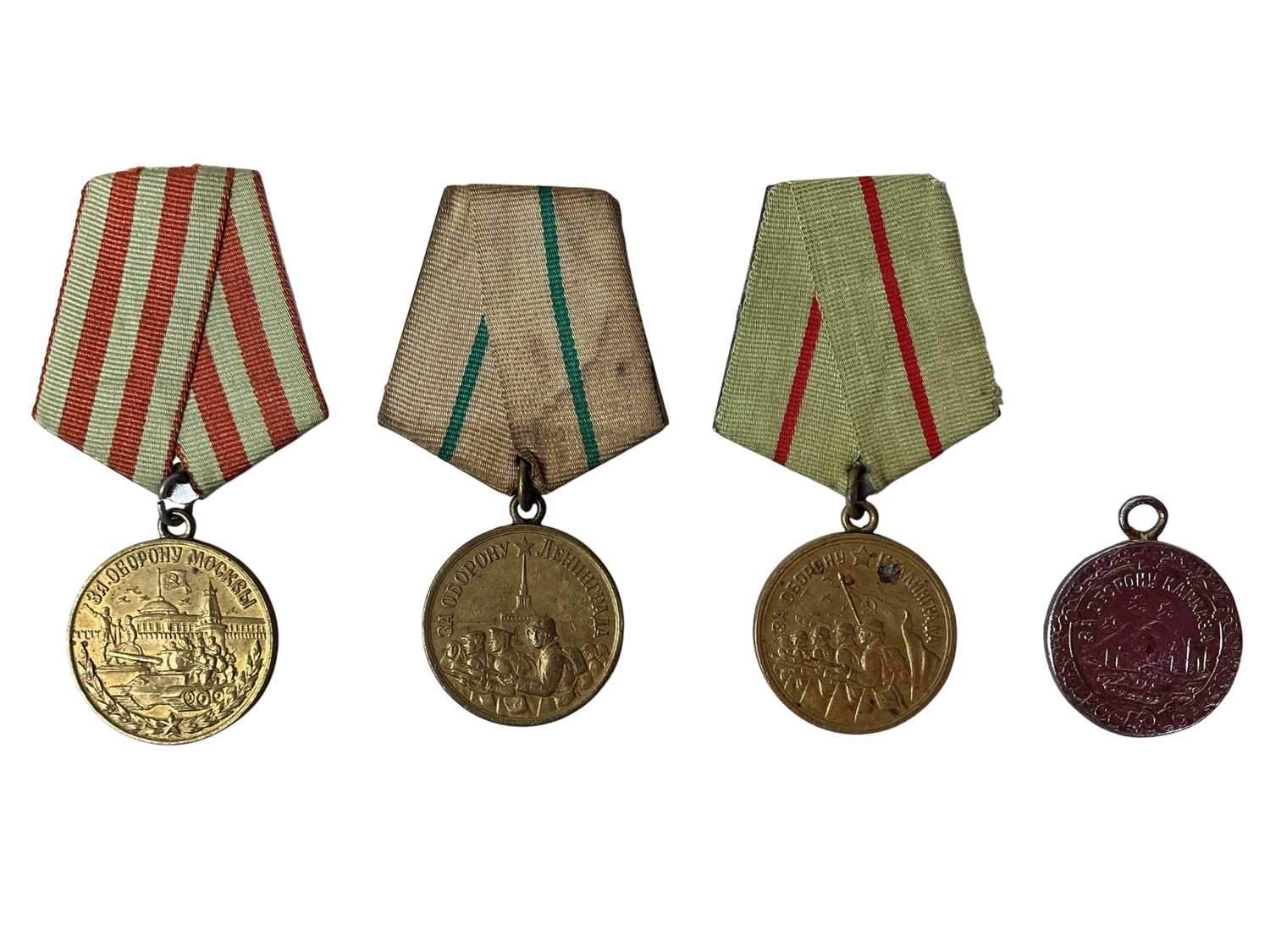 Lot 100 - FOUR SOVIET DEFENCE MEDALS