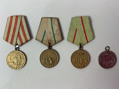 Lot 100 - FOUR SOVIET DEFENCE MEDALS