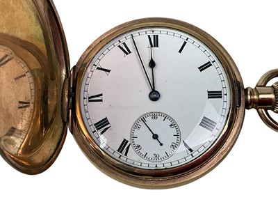 Lot 159 - GOLD PLATED FULL HUNTER POCKET WATCH