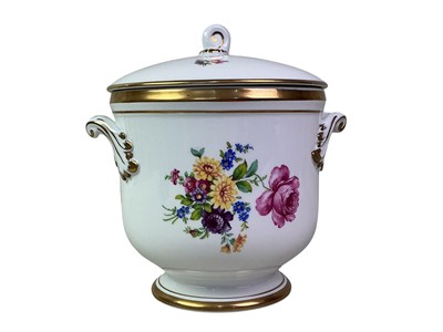 Lot 28 - PORTUGUESE PORCELAIN LIDDED ICE BUCKET
