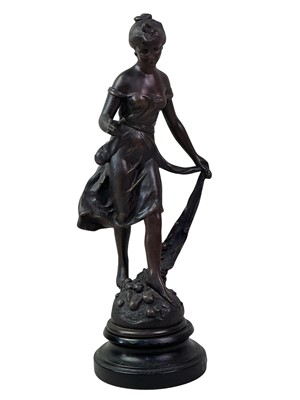 Lot 94 - PAIR OF SPELTER FIGURES