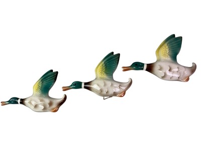 Lot 178 - SET OF THREE FLYING DUCK WALL PLAQUES