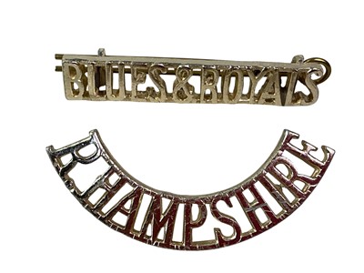 Lot 124 - EXTENSIVE COLLECTION OF BRASS SHOULDER TITLES