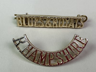 Lot 124 - EXTENSIVE COLLECTION OF BRASS SHOULDER TITLES